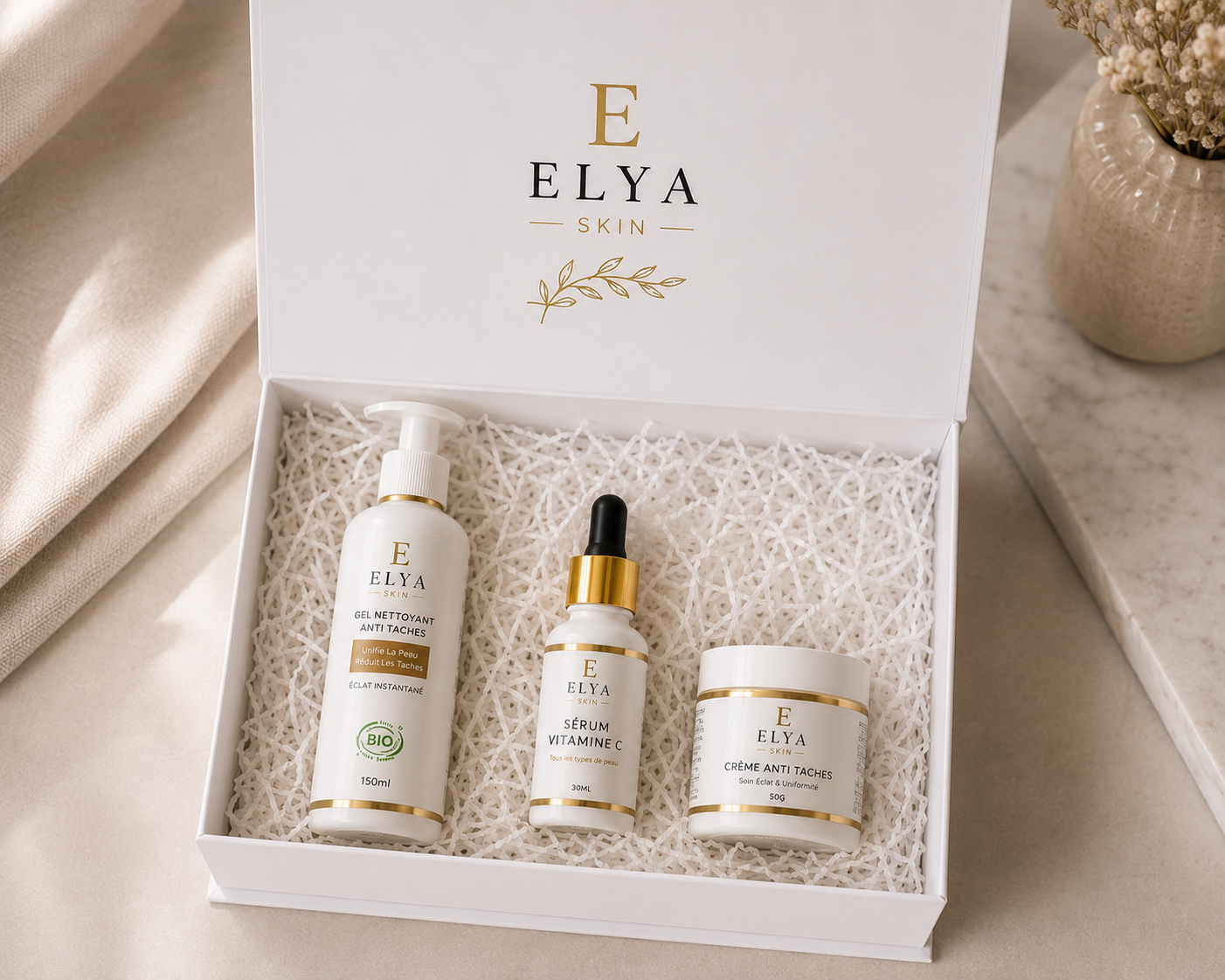Routine de Nuit Éclat – Coffret 3 Soins | ELYA SKIN